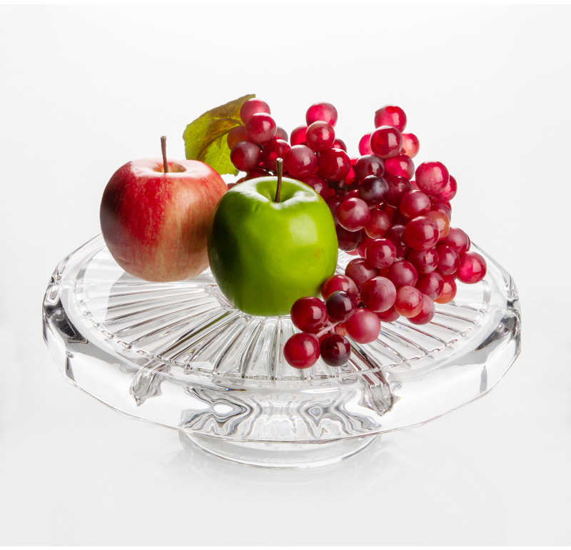 果盆带盖无铅水晶玻璃果盘欧式创意家用客厅带盖水果盘糖果盘干果零食