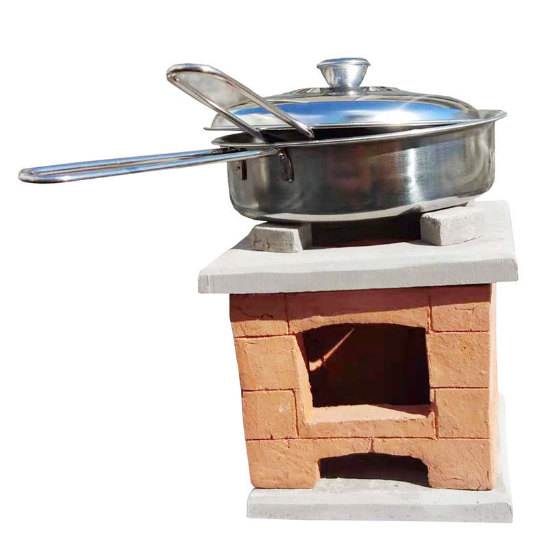 手工砖头迷你灶台diy小炉灶迷你厨房食玩过家家儿童建房网红抖音灶台