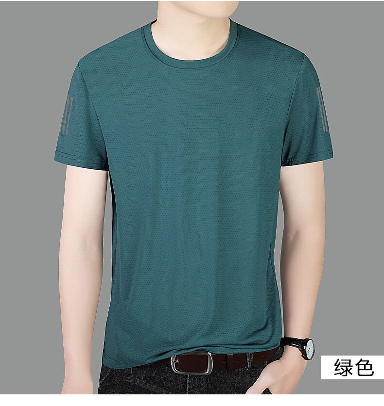 lachapellehomme男冰丝短袖冰丝锦纶t恤男户外速干短袖高品质加大码
