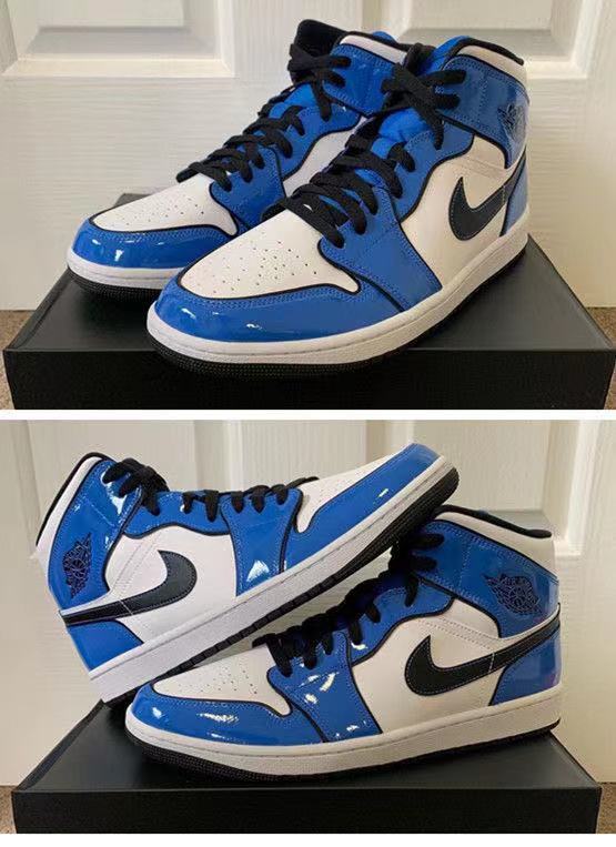 耐尅联名aj篮球鞋男女运动鞋流行高帮板鞋aj学生鞋倒勾大学蓝年度