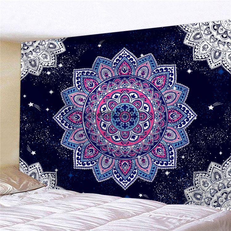 印度挂毯大曼陀罗装饰挂毯印度瑜伽背景布挂布卧室床头隔断遮挡窗帘
