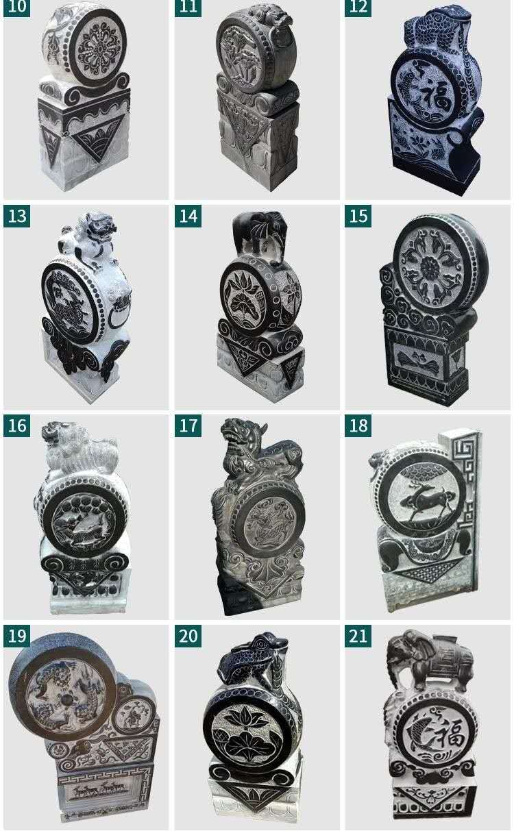 鹿凌青门墩门当石鼓石墩仿古石雕门墩青石抱鼓石麒麟貔貅石狮子门鼓