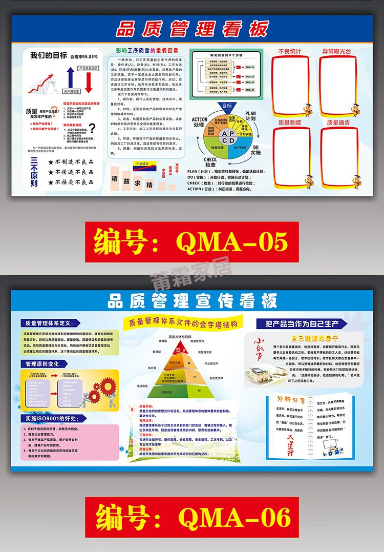 公司车间安全生产质量管理宣传看板海报企业工厂品质宣传栏挂画贴 qma