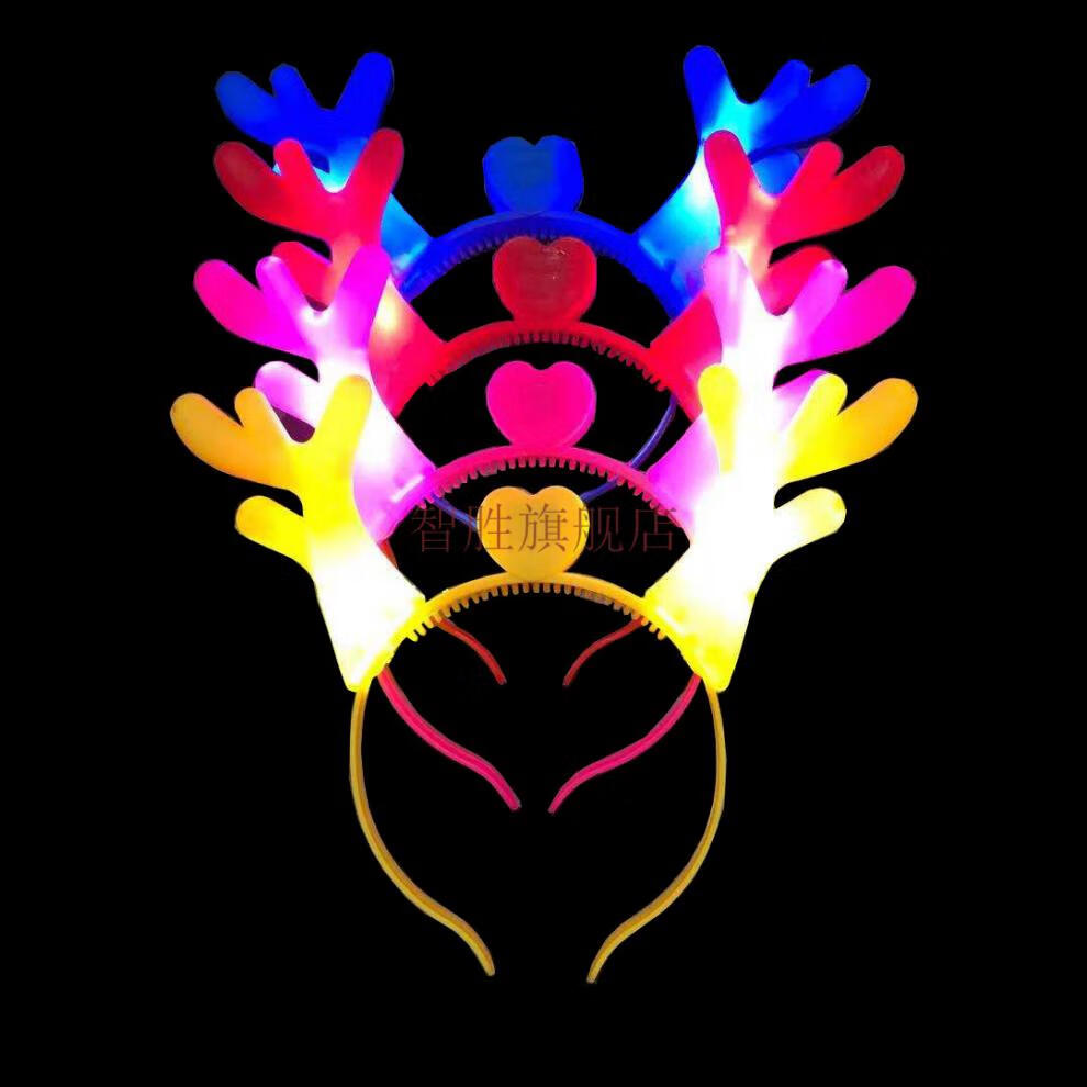 极路客 发光头饰发光头箍定制演唱会头饰带灯牛角发箍荧光发卡玩具