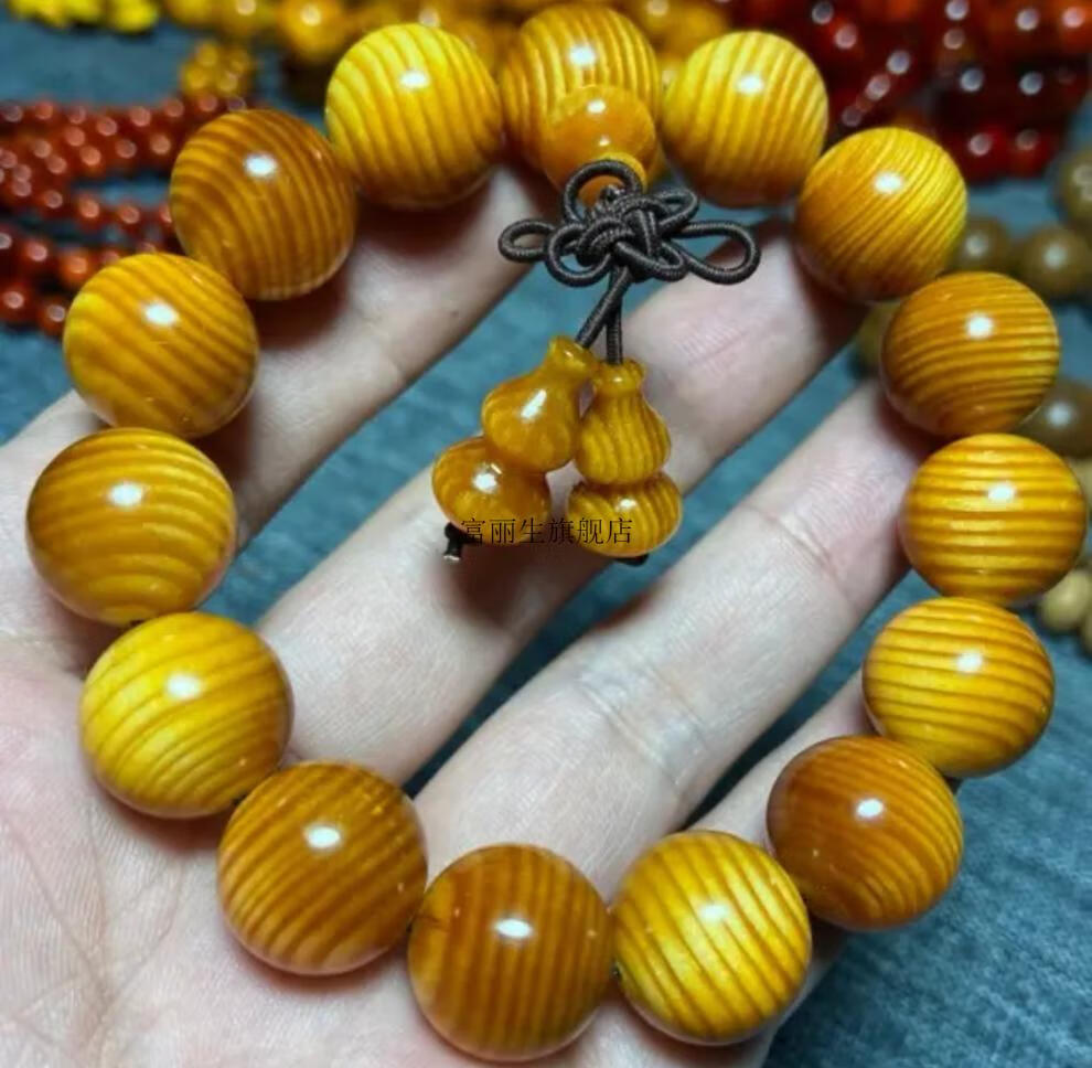 【中秋礼物】松明子手串 东北琥珀木原木料松明子沉化老料北沉香手串