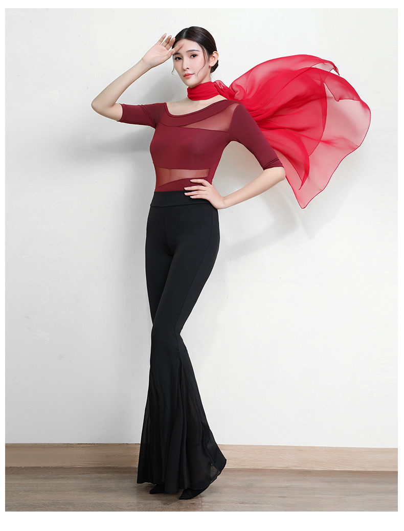 形体服年新款春夏高端导师服感礼仪修身刘芳老师训练走秀 黑色短袖 微