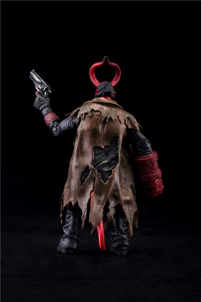 科幻电影动漫hellboy地狱男爵手办可动人偶玩具摆件 地狱男爵 1代a款