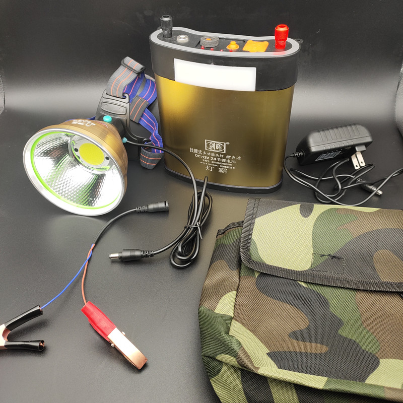 赶海头灯 捕鱼蛐蛐黄鳝蚂蟥头灯强光黄光白光大光斑钓鱼赶海超亮大