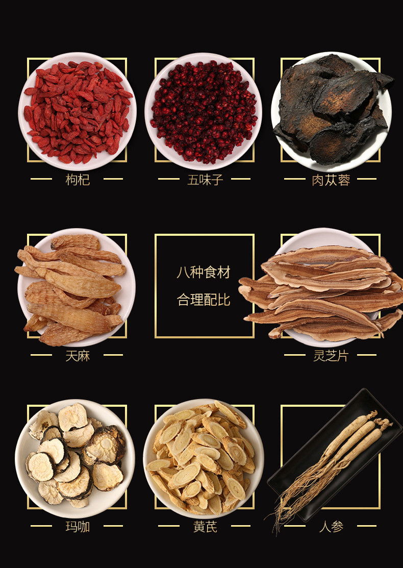 泡酒材男性养生药酒泡酒料包鹿茸泡酒料滋补泡酒料二代150g保鲜参套餐