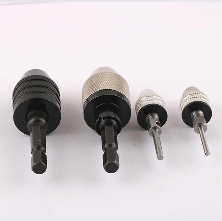 快换式六角柄三爪钻夹头快速夹头六角柄转换三爪夹头电磨迷你夹头六角