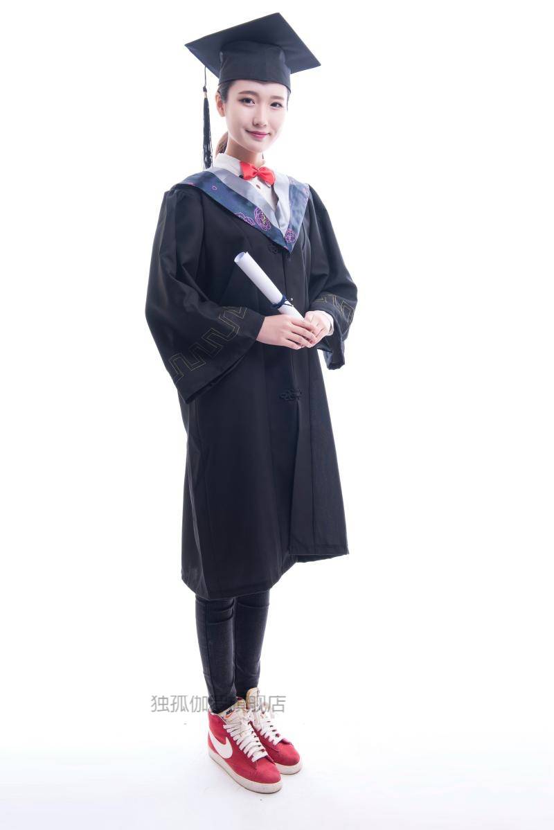 文科医科毕业照服装大学生礼服成人礼硕士服理科灰色全套l身高180以下