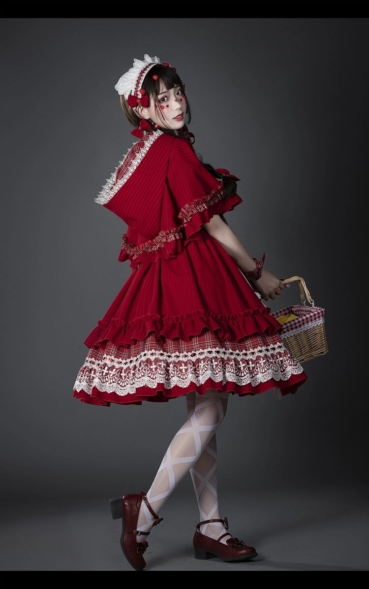 洛丽塔裙子儿童小红帽lolita洋装日系日常连衣裙春夏秋冬款洛丽塔jsk