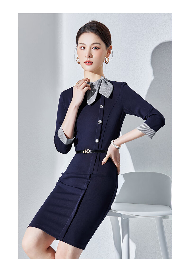 售楼部置业顾问夏装女装套装高端职业装连衣裙女夏时尚气质装前台酒店