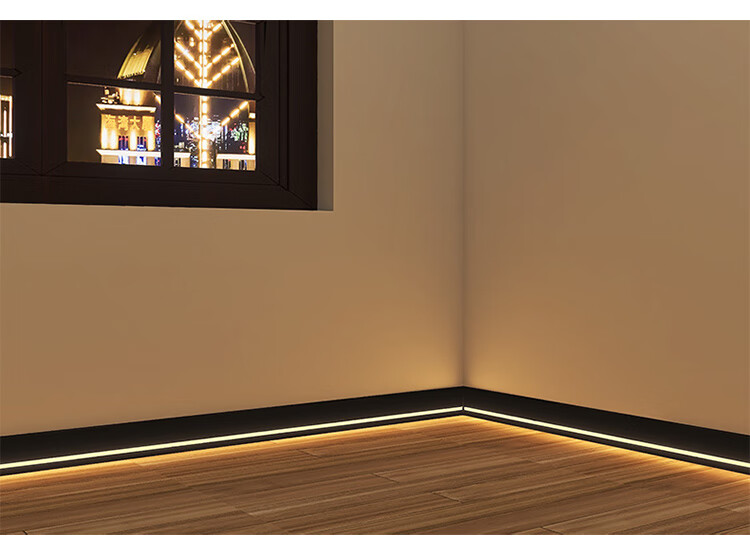 led无边框线条灯暗藏嵌入式铝槽灯带钛金条线型灯客厅流水追光灯 1米2