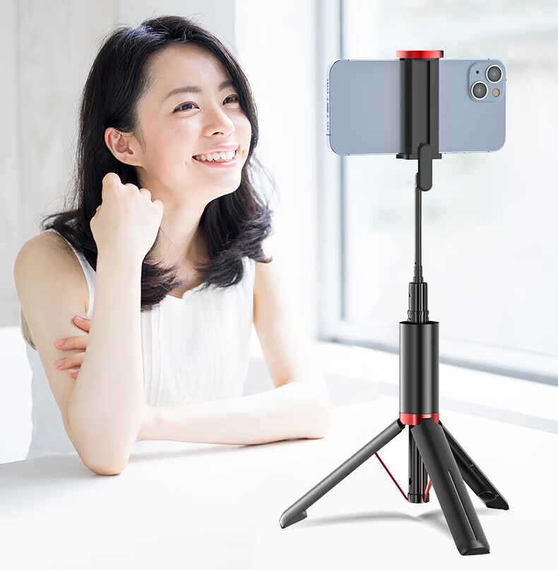 飞利浦蓝牙自拍杆手持一体式防抖拍照神器2021新款360度旋转多功能三