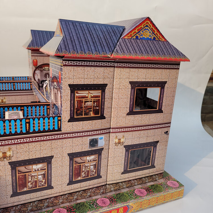 烧纸五七祭祀纸清明节用品纸房子全套纸别墅四合院冥纸纸扎纸货活