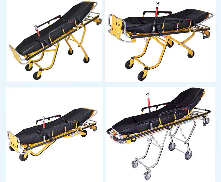 急救担架车自动上车担架 铝合金担架床120担架推车 救护车医院用担架