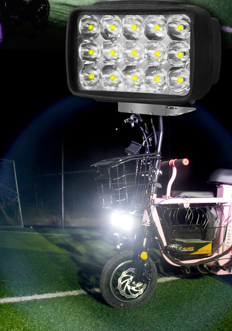 电动车灯12伏48v60v72v三轮电瓶车125踏板摩托车led强光夜行大灯 【三