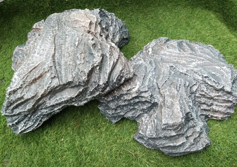 定制演出胸口碎大石仿真摆件影视道具仿真石板摄影泡沫石板假石头 80