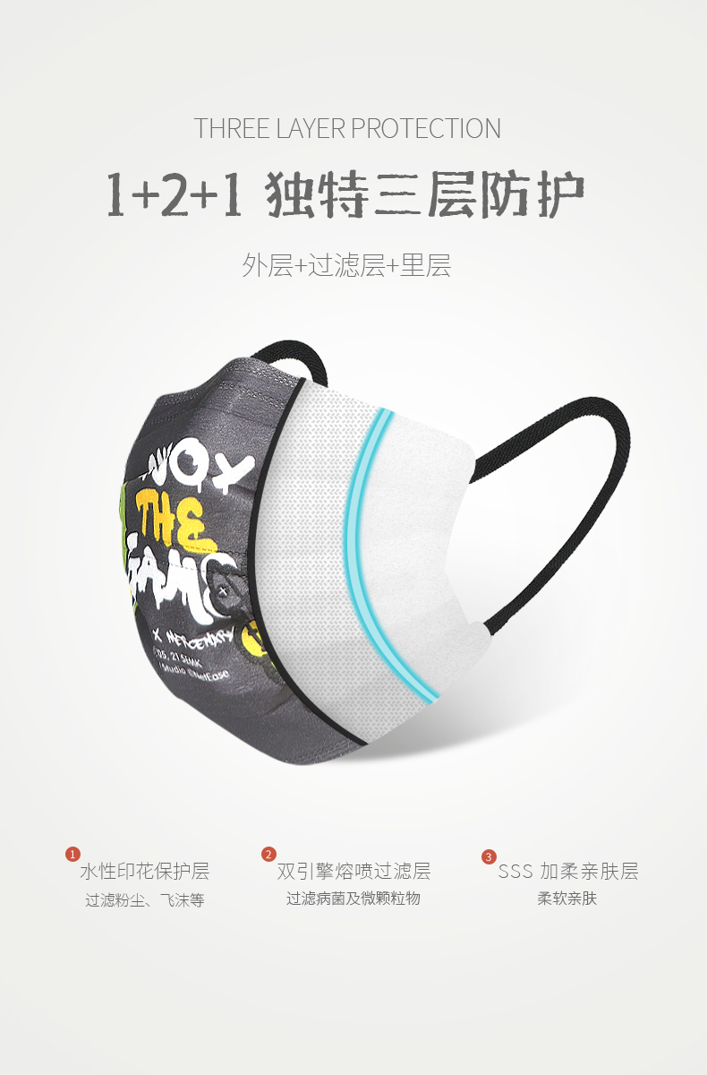 颐品小黄鸭第五人格一次性口罩防尘2022新款时尚版个性三层透气女性潮