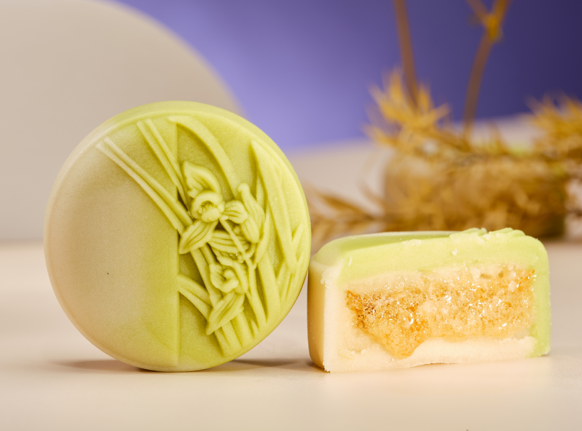 金桔柠檬燕窝月饼 月饼,点心,糕点,燕窝,茉莉,美味轩 50g*1个幻彩流心