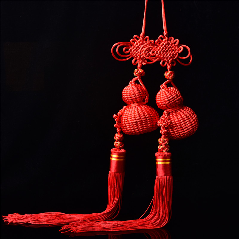 装饰吊坠挂饰橱柜编绳手编新年中国结葫芦挂件卧室客厅红绳挂件