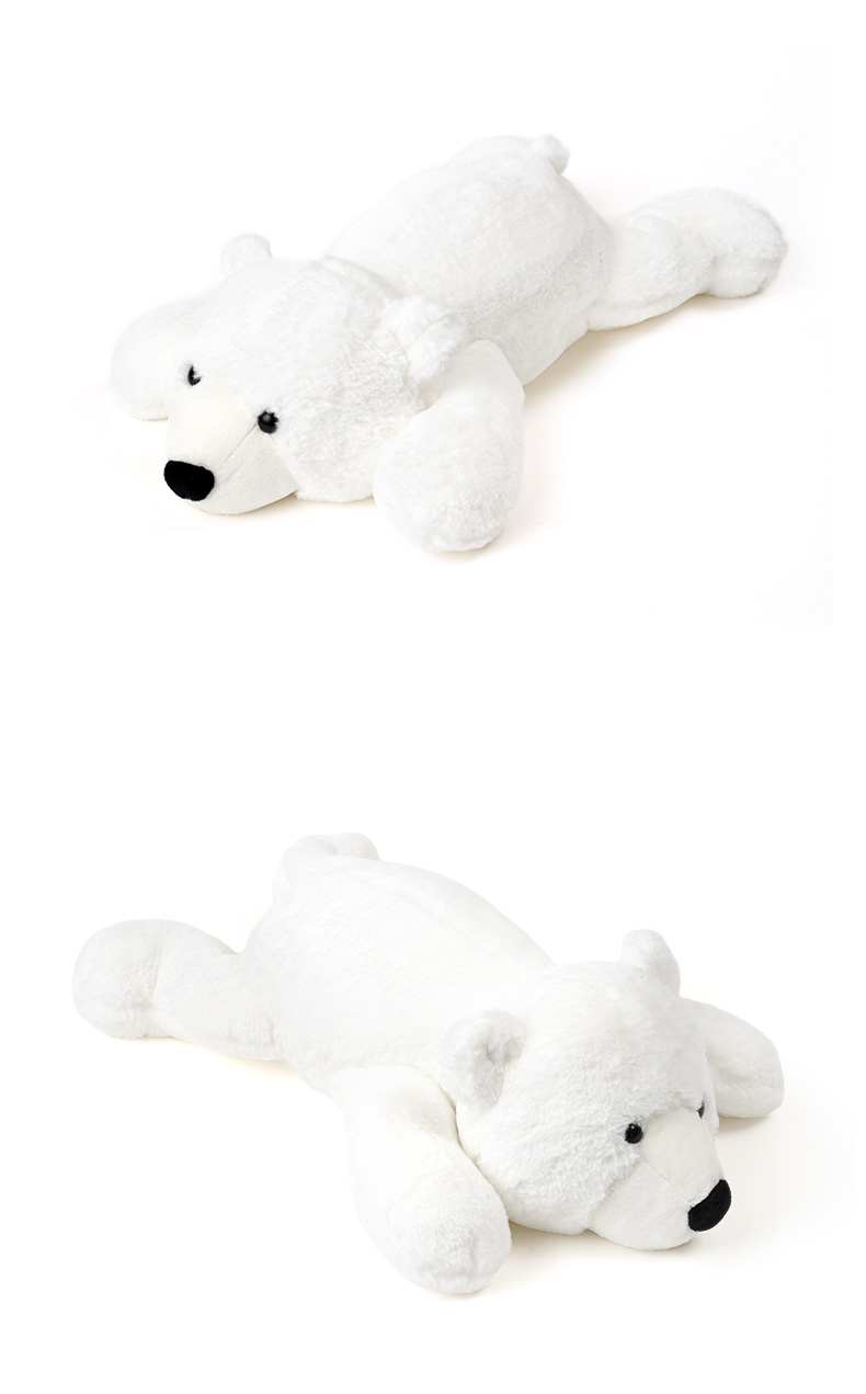 小白熊公仔可爱安抚毛绒玩具抱着睡布娃娃熊玩偶送男女友节日礼物 小