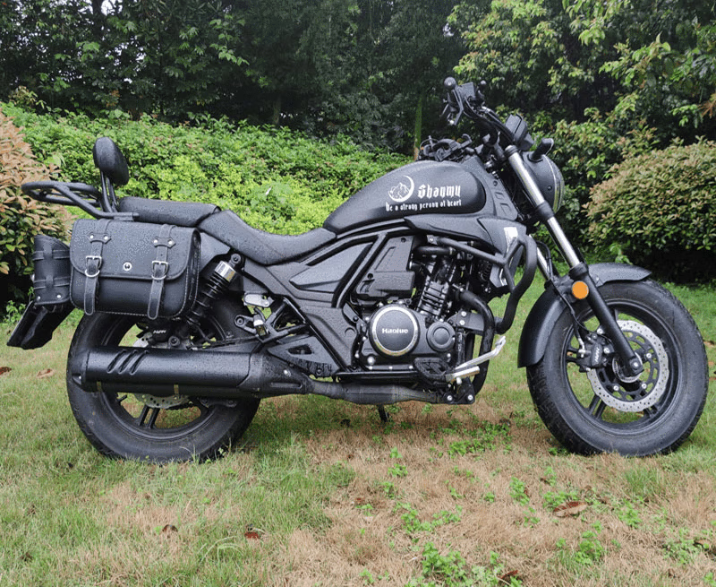 适用于豪爵铃木tr300hj300-3摩托车加强保险杠加宽后尾架边包改装配件