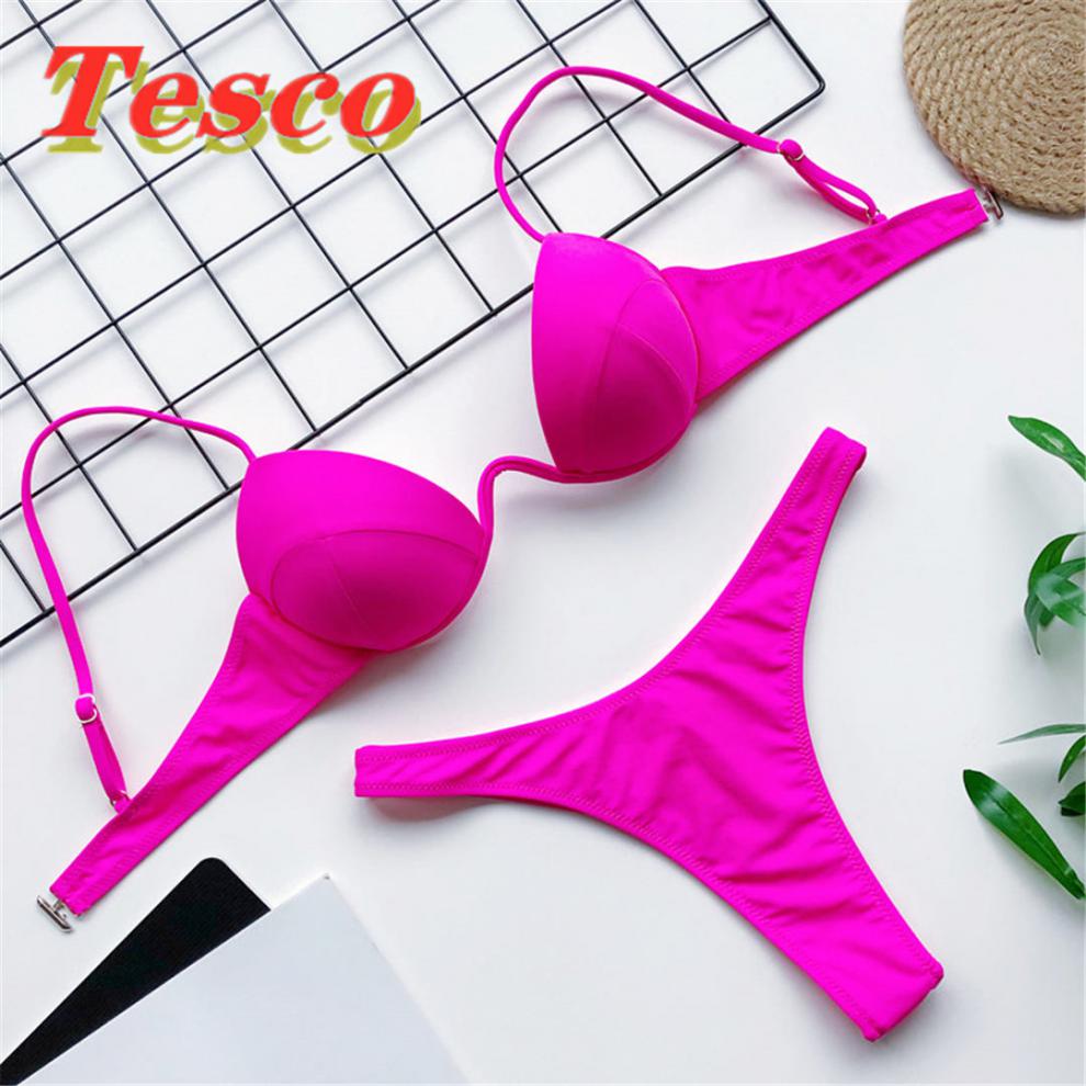 南极人性感v字低胸文胸豹纹比基尼泳衣女三点式超暴露丁字两件套