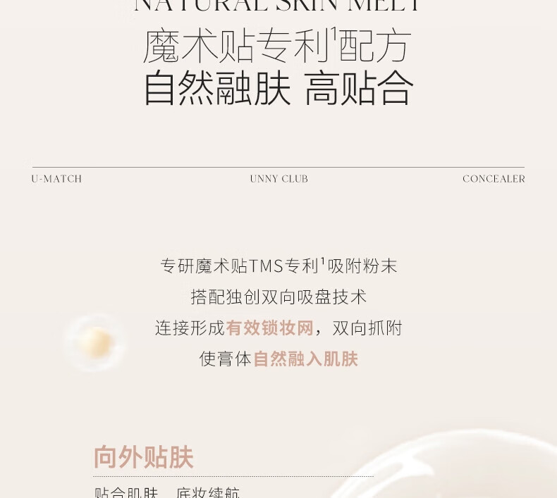 UNNY CLUB遮瑕液遮瑕膏遮盖黑眼圈泪沟斑点痘印提亮阴影修容叠涂不卡粉男女 感官无瑕四色遮瑕盘