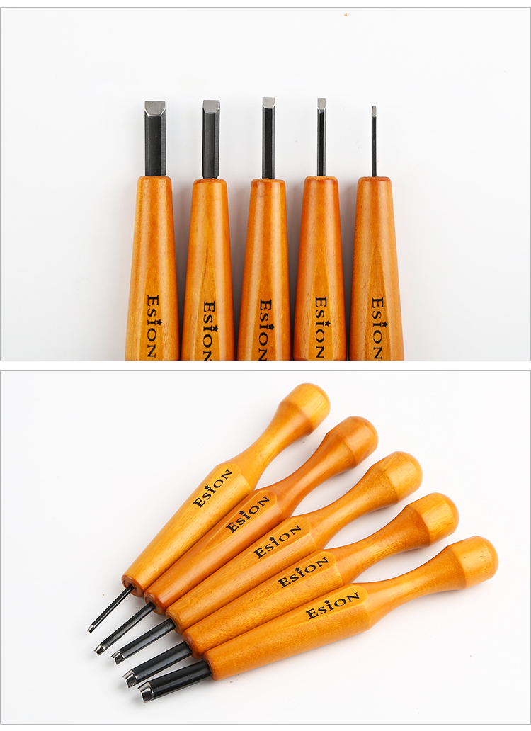 日本esion 橡皮章雕刻 木刻刀 版画刻刀 可择型号 单只价 4号斜刀