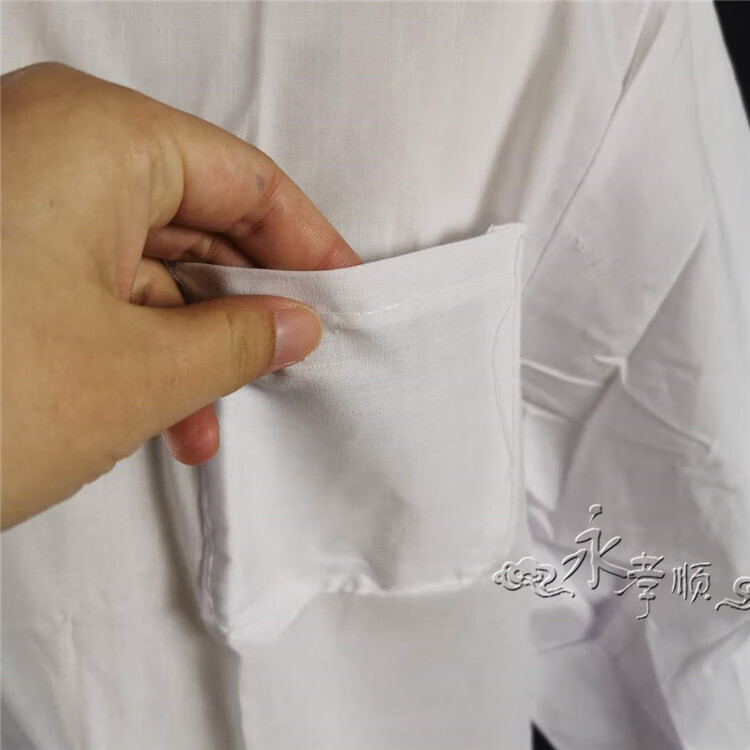 孝衣孝裤孝帽白布麻布孝衣孝服丧服白大袍帽子对襟白衣包装 孝帽