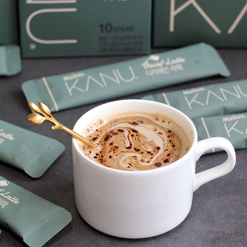 kanu咖啡麦馨卡奴低咖啡香草咖啡粉韩国进口kanu速溶拿铁麦馨拿铁10条