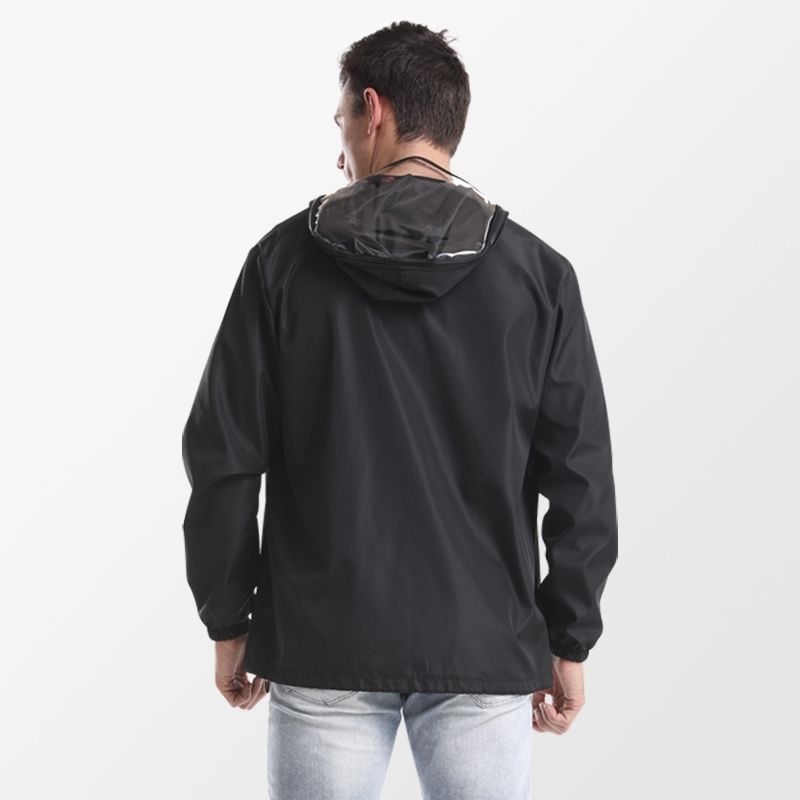 防护服出国坐飞机用疫情隔离防护衣服儿童防飞沫重复使用外套 黑色 s