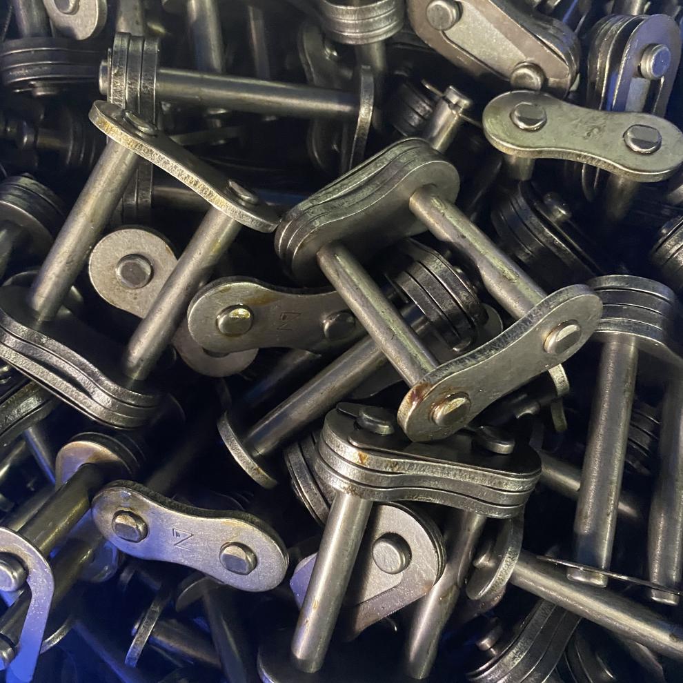 东华自强牌工业链条 滚子链条 链条扣 全接头 半接头 活接 24a-2全接