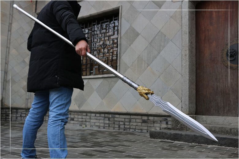 龙泉市龙泉花纹钢赵云枪霸王枪红缨枪头龙泉武术长矛宝未 苍雷枪 默认