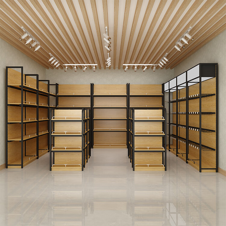 药店货架超市便利店货架商店小卖铺钢木超市便利店货架零食百货母婴店