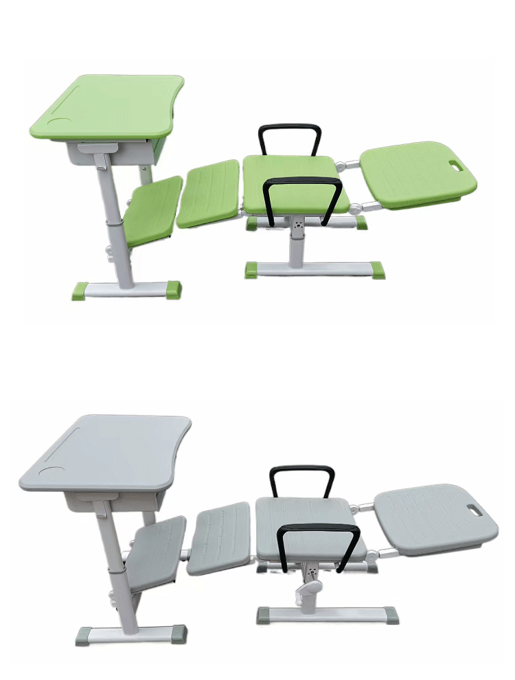 学生午休课桌椅 可升降学生课桌椅书写桌中小学生午休课桌椅可躺课