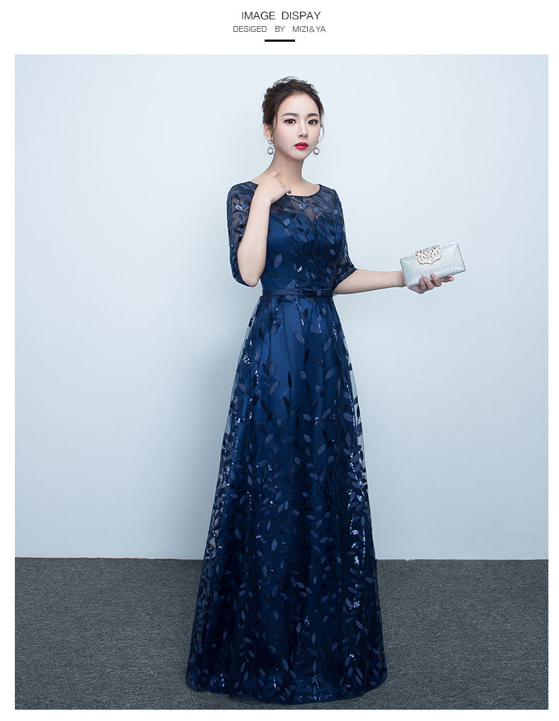 皮尔卡丹品牌轻奢高档女装 晚礼服女2022新款高贵优雅长款敬酒服合唱