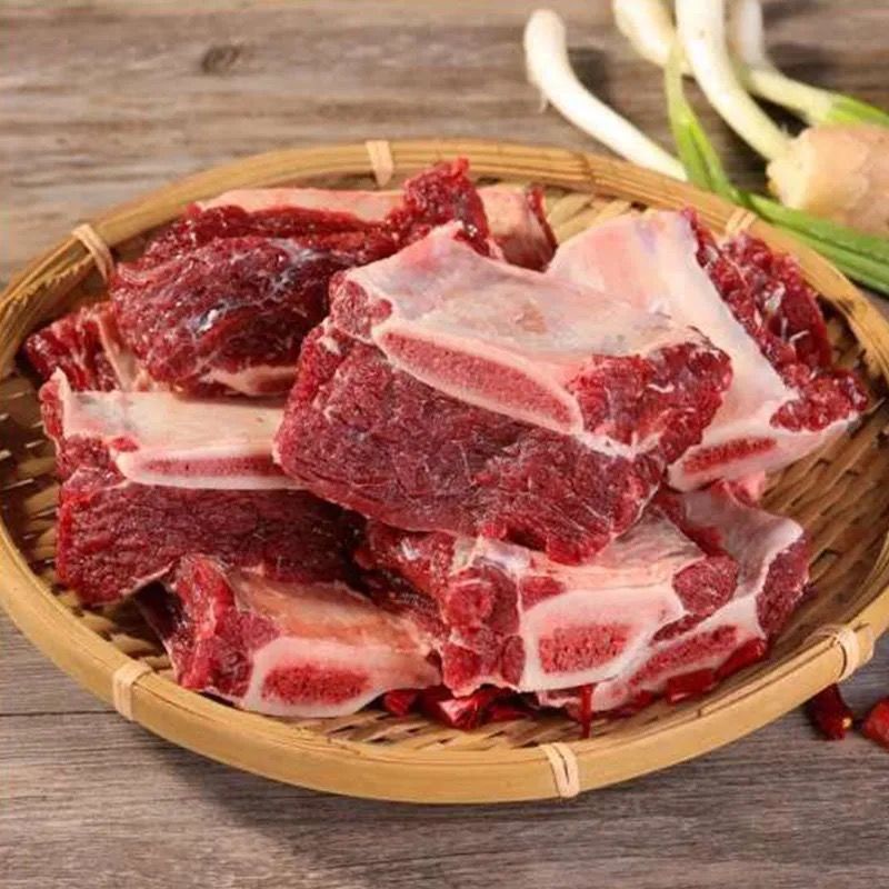 清真新鲜牛胸骨胸肋脆骨牛仔骨原切骨脆骨带肉纯牛小排 两斤牛胸骨