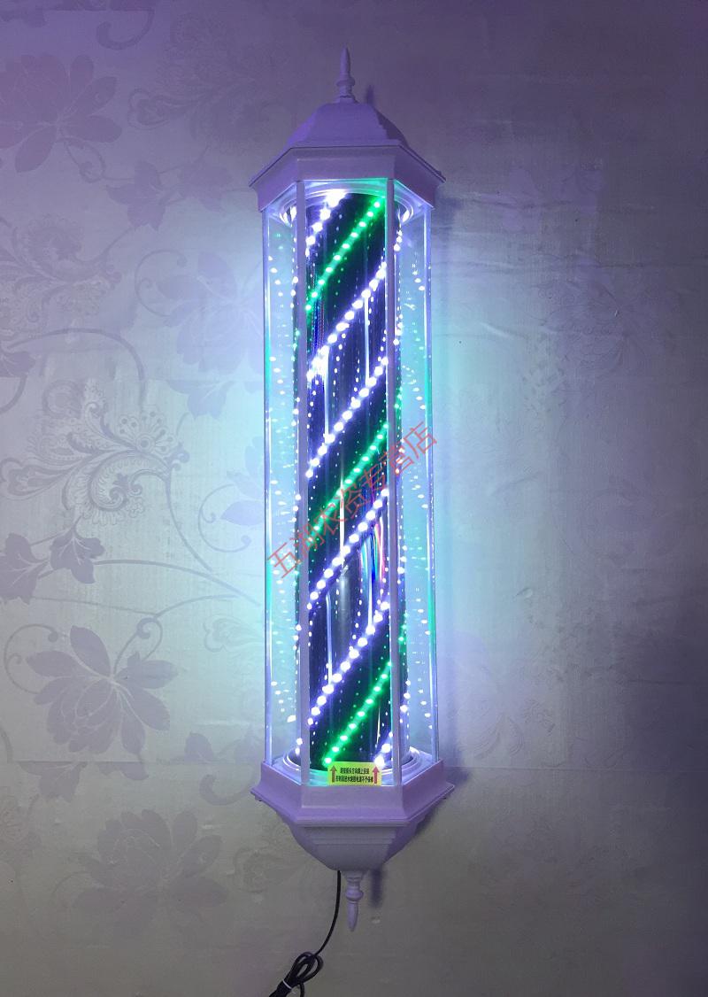 美发转灯led户外挂墙炫彩玻璃发廊标志灯挂壁防水美容理发店灯箱自玺