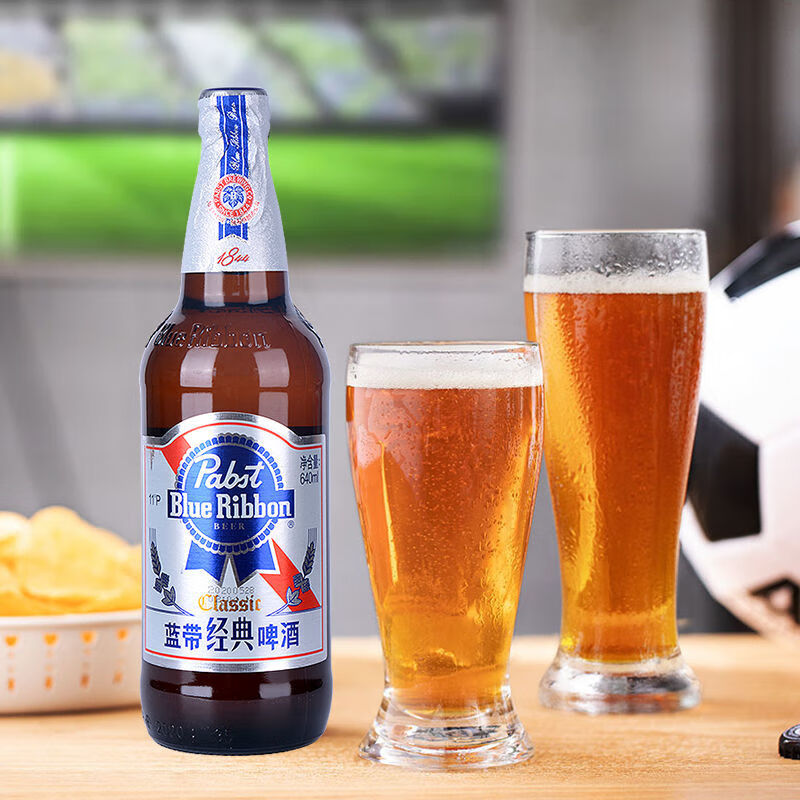 蓝带经典啤酒 640ml*12瓶 经典11度蓝带经典啤酒整箱装 640ml*12瓶