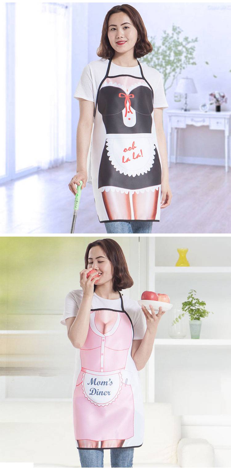 比基尼围裙 创意搞怪个性围裙时尚可爱厨房家用防水围腰女抖音同款