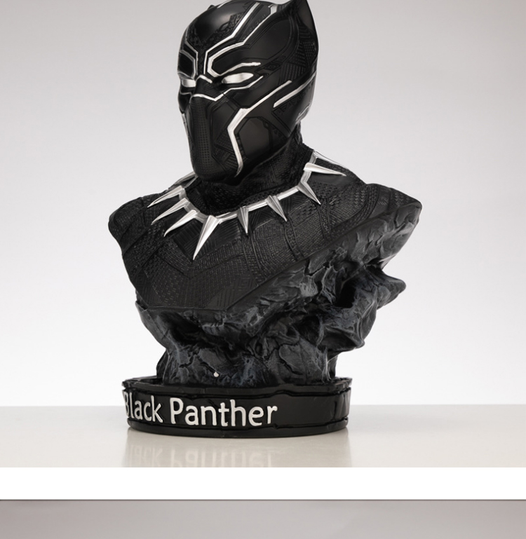 黑豹1/2半身像复仇者联盟gk模型摆件现货生日礼品 黑豹原色 35cm