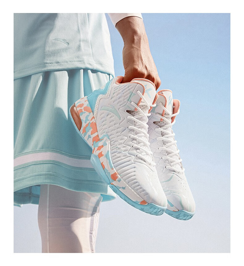 【kt3 team】安踏篮球鞋男kt汤普森外场实战运动鞋中帮皮网面篮球鞋