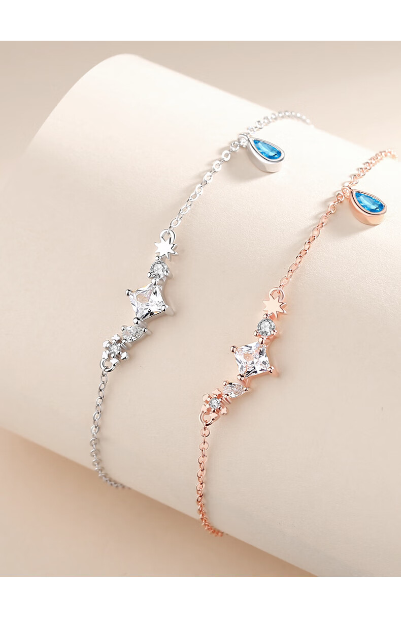 范西雅轻奢珠宝品牌精灵的眼泪手链女韩版时尚雪花手环小清新闺蜜手饰