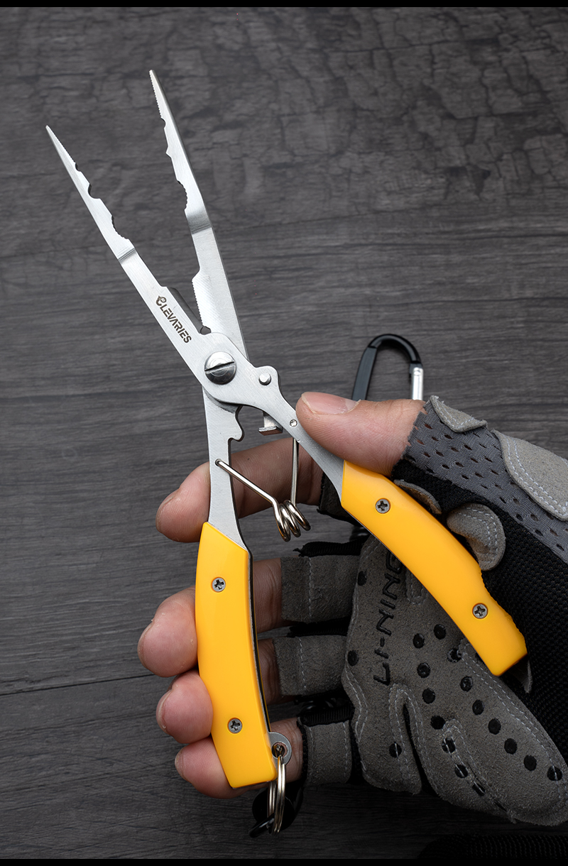 长嘴摘钩钳多功能路亚钳加长直嘴摘钩钳子钓鱼钳鱼线剪刀控鱼钳控鱼器