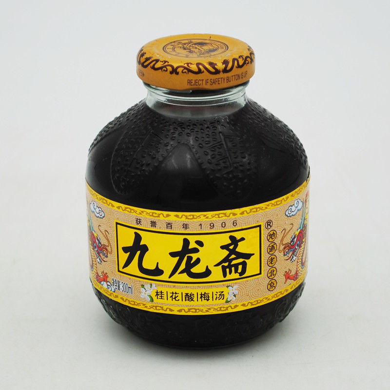 九龙斋酸梅汤 300ml*12瓶 传统古法熬制地道老北京酸甜可口乌梅汁玻璃