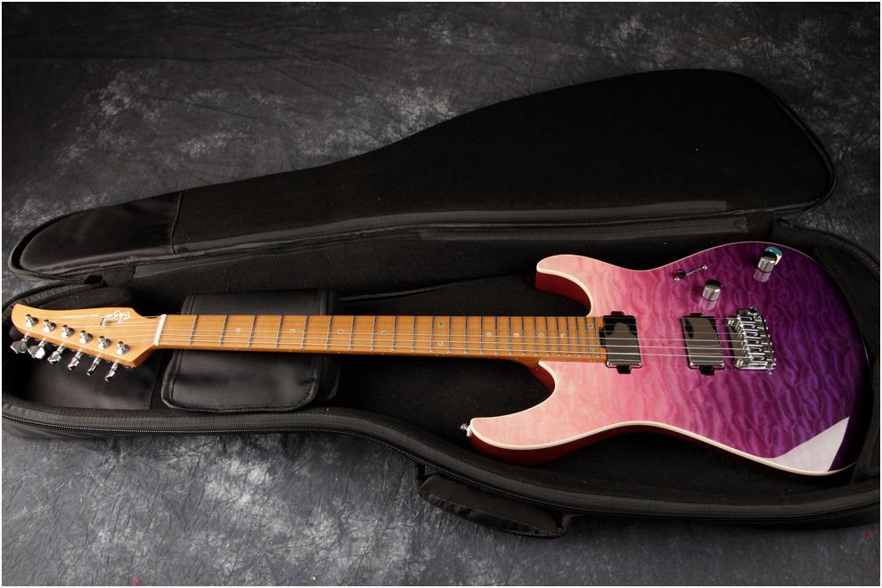 世杰shijie电吉他tm-5 渐变蓝(虎纹枫版)【图片 价格 品牌 报价】