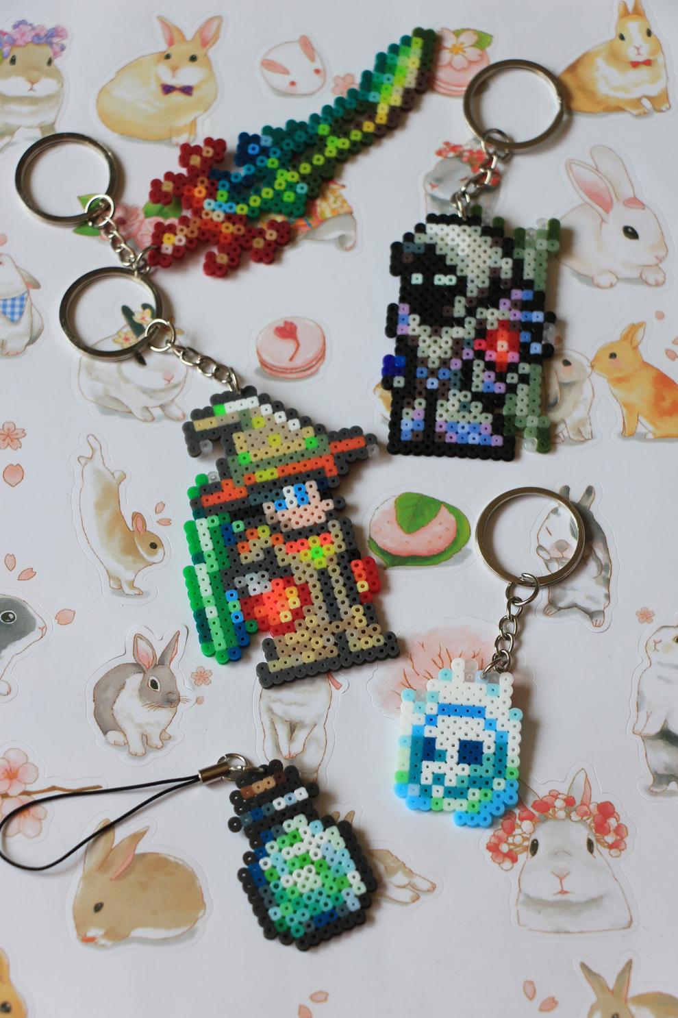 泰拉瑞亚挂件 泰拉瑞亚 terraria 图 拼豆挂件成品 通贩 史莱姆slime